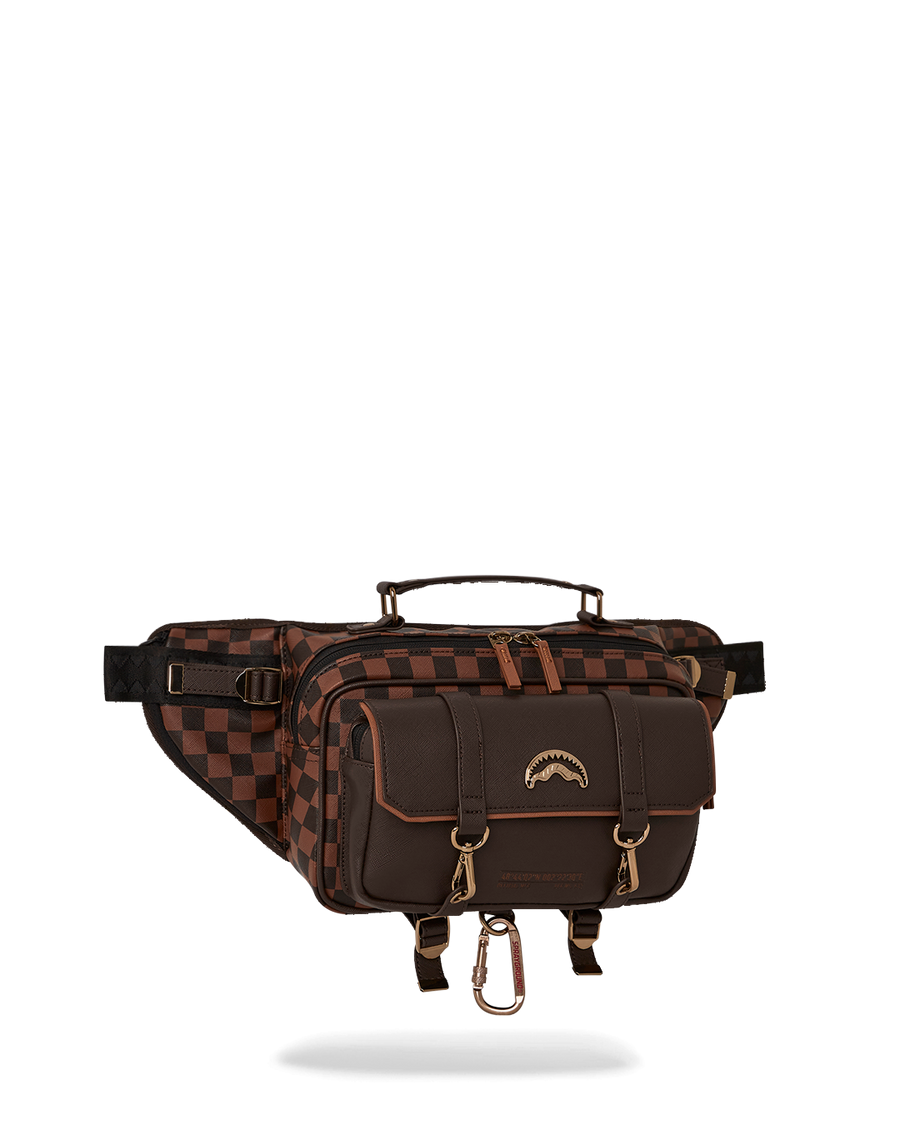 SPRAYGROUND® CROSS BODY SPECIAL OPS BROWN CHECKERED CARGO CROSSBODY