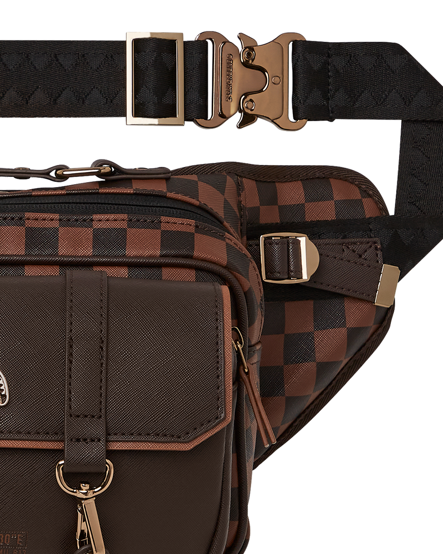 SPRAYGROUND® CROSS BODY SPECIAL OPS BROWN CHECKERED CARGO CROSSBODY