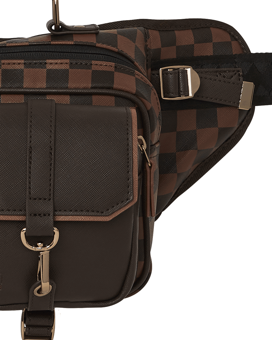 SPRAYGROUND® CROSS BODY SPECIAL OPS BROWN CHECKERED CARGO CROSSBODY