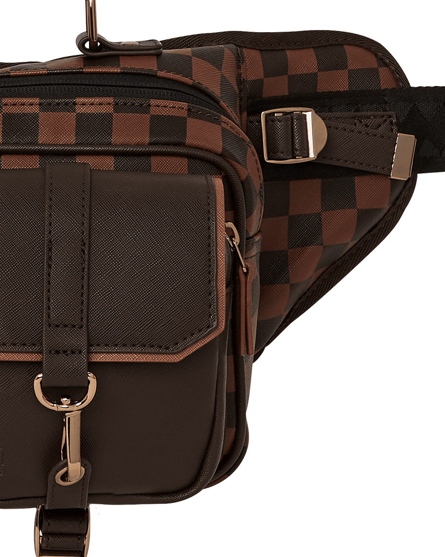 SPRAYGROUND® CROSS BODY SPECIAL OPS BROWN CHECKERED CARGO CROSSBODY