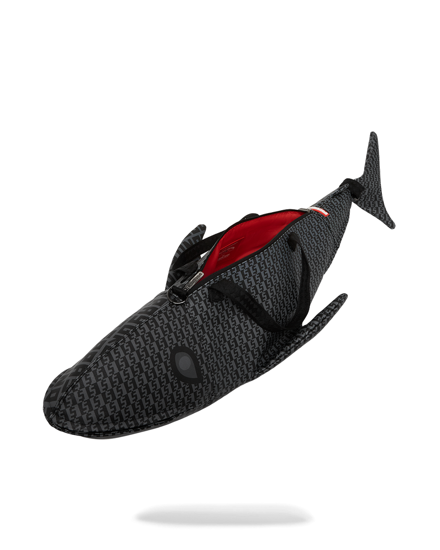 SPRAYGROUND® DUFFLE SHARKFINITY STEALTH PILOT SHARK SHAPE DUFFLE