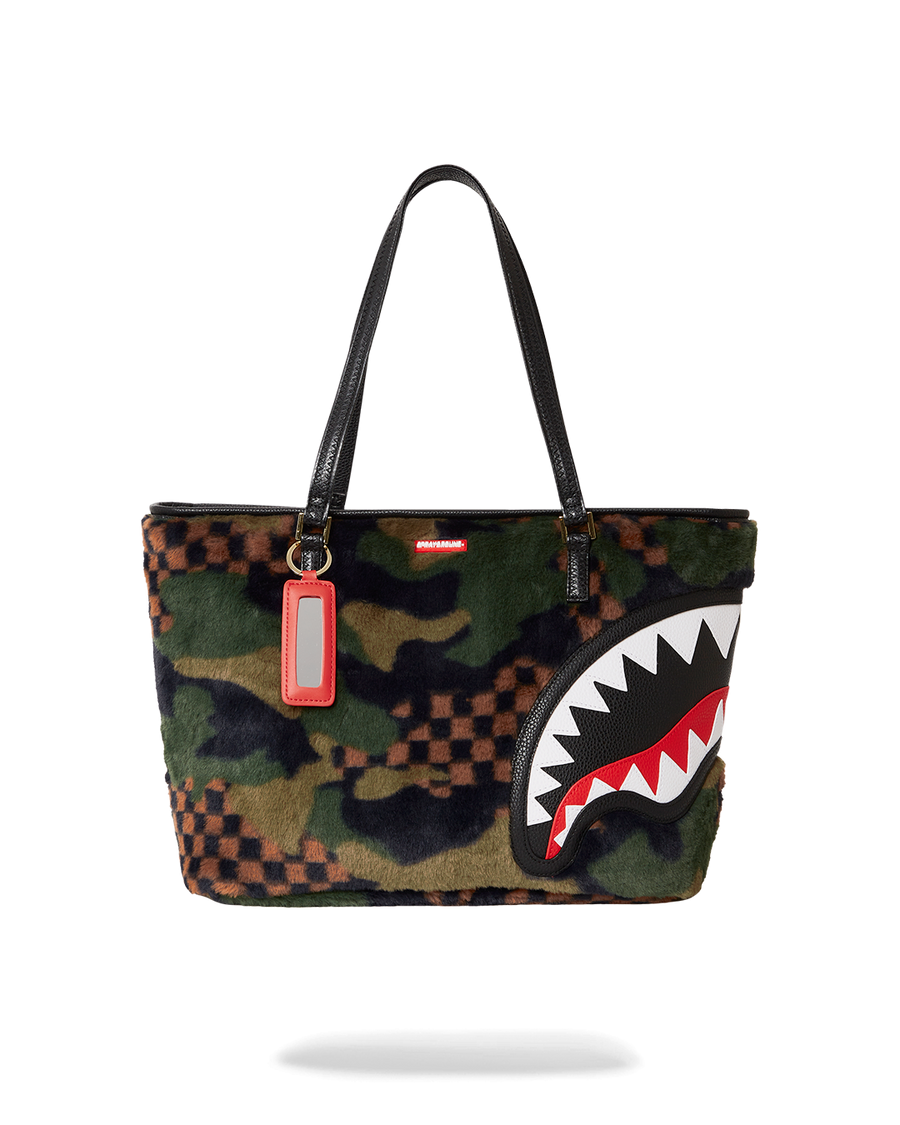 SPRAYGROUND® TOTE 3AM GREEN FURR TOTE