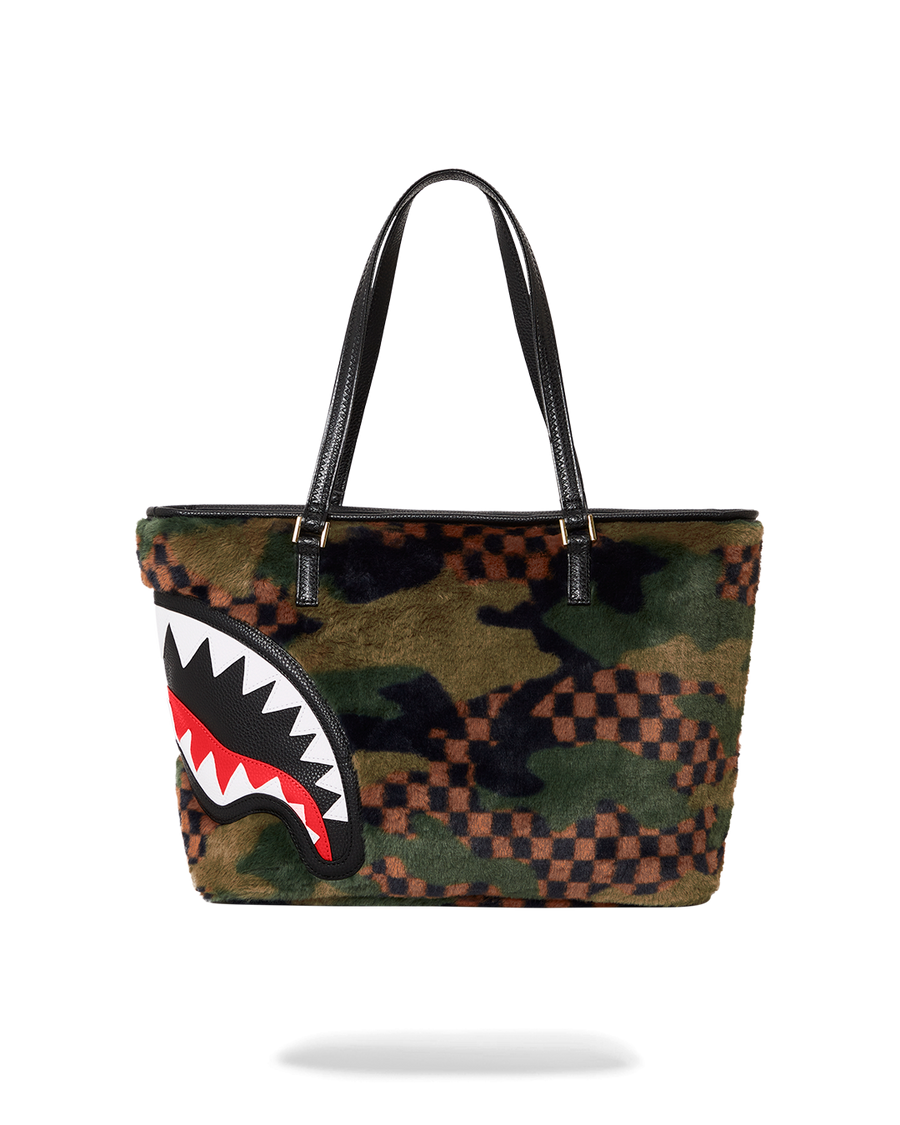 SPRAYGROUND® TOTE 3AM GREEN FURR TOTE